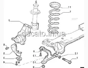 Б/У Поворотный кулак (цапфа + ступица) правый/левый R15 Fiat Ducato 230 (1994-2002) 1300503080,1328084080,1300502080,1328085080