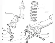 Б/У Поворотный кулак (цапфа + ступица) правый/левый R15 Fiat Ducato 230 (1994-2002) 1300503080,1328084080,1300502080,1328085080